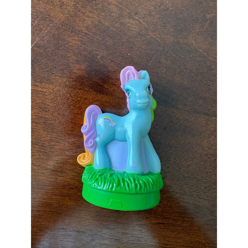 Vintage 2004 Hasbro My Little Pony G3 Rainbow‎ Dash Stamper Figure Blue Toy MLP